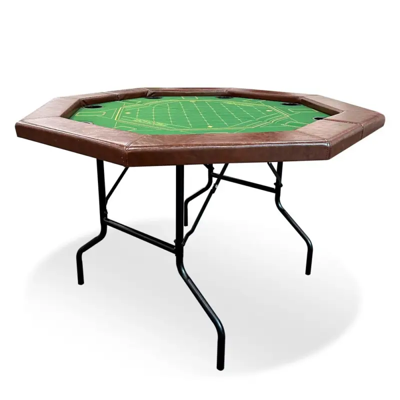 Köp nu Vikbart Pokerbord | 8 Spelare | Kasinokvalitet, Dryckeshållare, Kuddad Räls