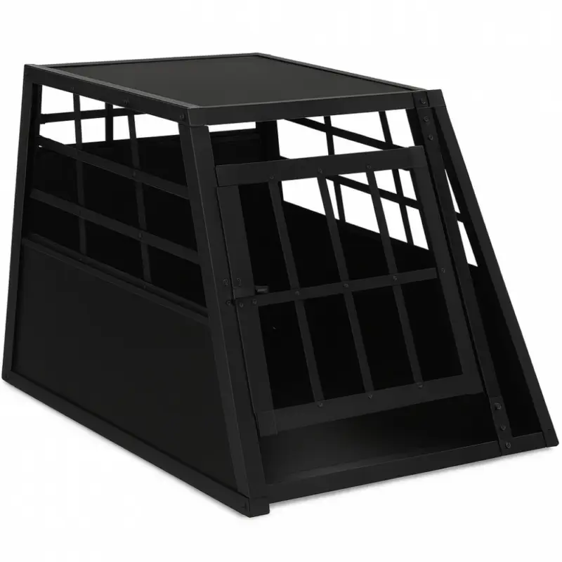 Extra rabatt Hundbur för bil | Aluminium och MDF | 54×69×50 cm