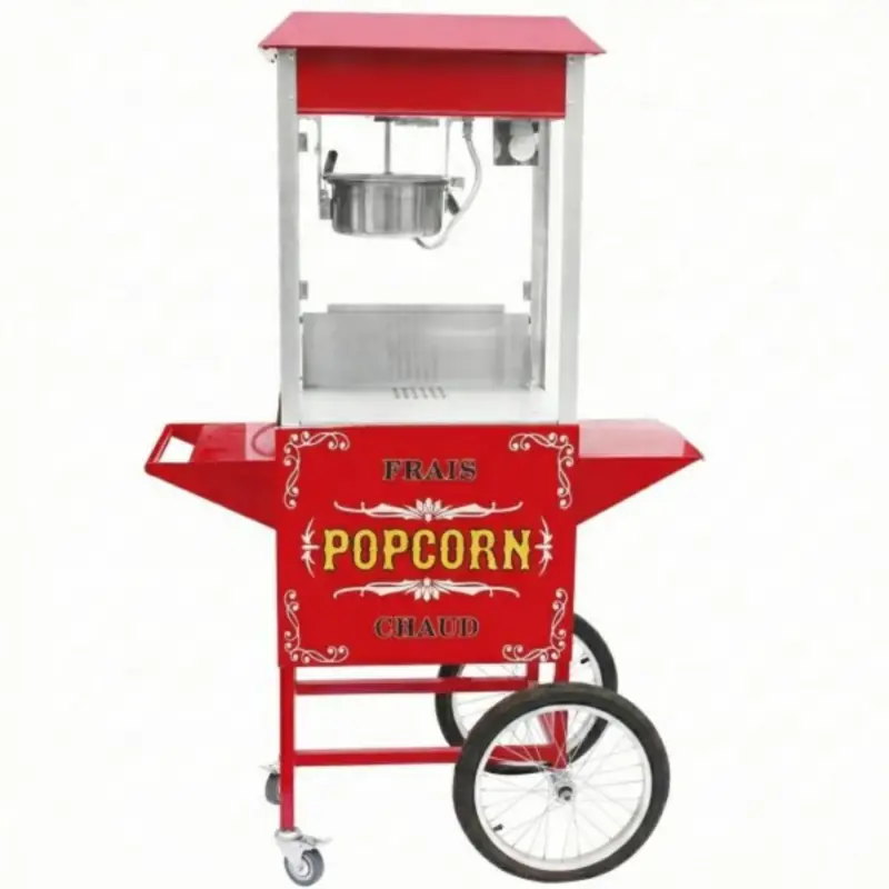 Popcornvagn | 1,44 kW | Klassisk popcornmaskin | Röd Snabb leverans