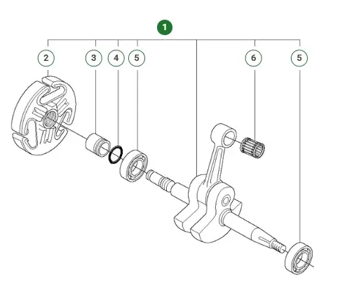 Crankshaft Assy Kit Endast denna vecka