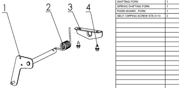 SHIFTING FORK AND COMPONENTS Populär