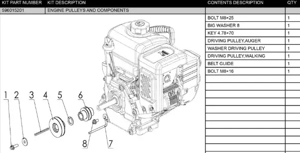 Sista chansen ENGINE PULLEY AND COMPONENTS