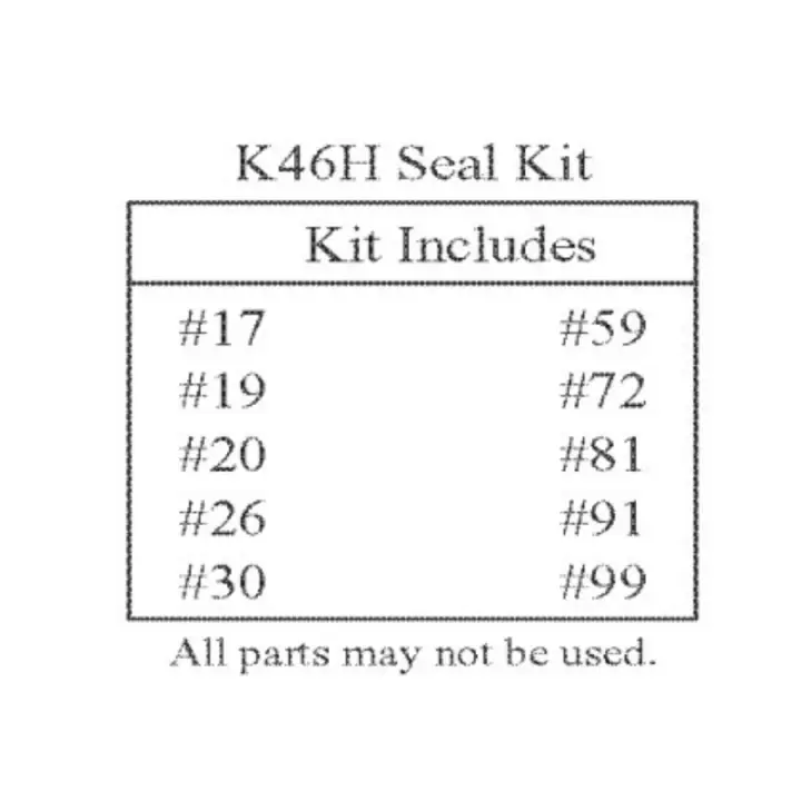 Reapris K46 & T40 Seal Kit (All Models