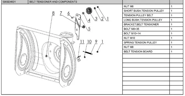 BELT TENSIONER AND COMPONENTS Rea